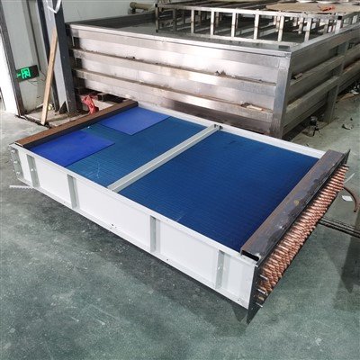 Proses Weldio Gorsaf Pŵer Dŵr Dŵr Oeri Cyfnewidydd Gwres Dismountable Gyda thiwb Copr Ac Fin Alwminiwm